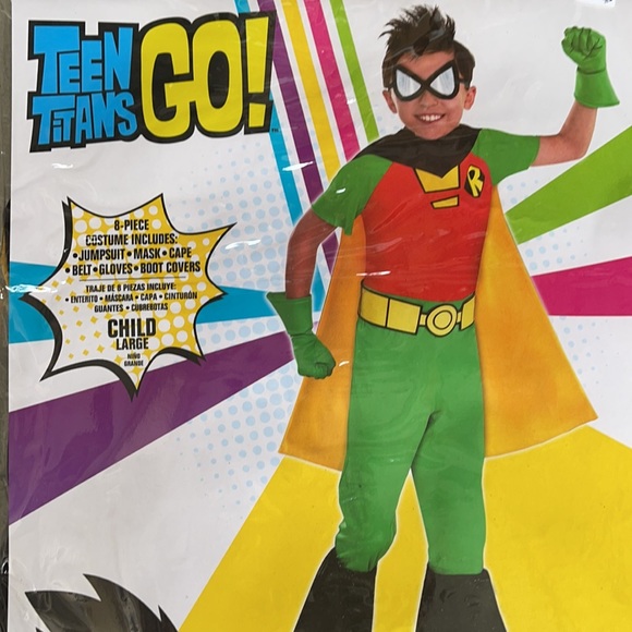 Teen Titans Go! Robin Kids Costume! New! - Picture 5 of 9